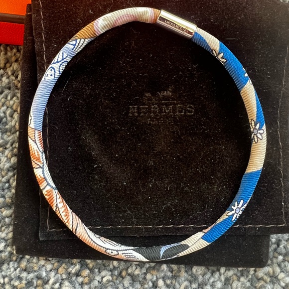 Authentic HERMES bangle bracelet petit ash petite H blue - Picture 2 of 3